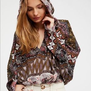 Free People Hold On Tight Gauze Pullover